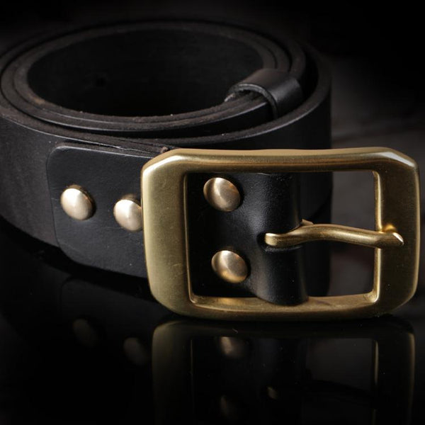 Handmade Genuine Custom Leather Mens Leather Men Black Belt for Men