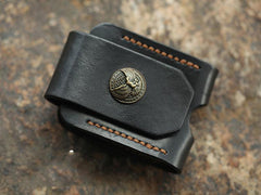 Cool Mens Leather Eagle Black Zippo Lighter Case with Loop Zippo lighter Holder with clip