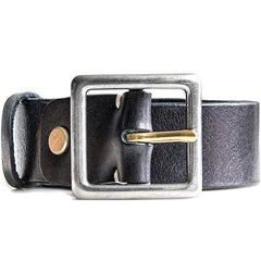 Handmade Genuine Custom Leather Mens Leather Men Black Brown Belt for Men - iChainWallets