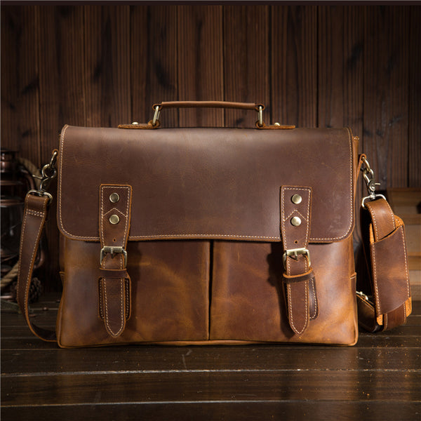 Genuine Leather Messenger Bag Cool Chest Bag Sling Bag Crossbody Bag Travel Bag Hiking Bag for men