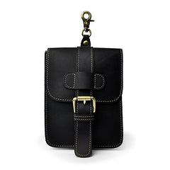 Handmade Leather Mens Small Cigarette Cases Waist Bag Hip Pack Belt Bag Fanny Pack Bumbag for Men