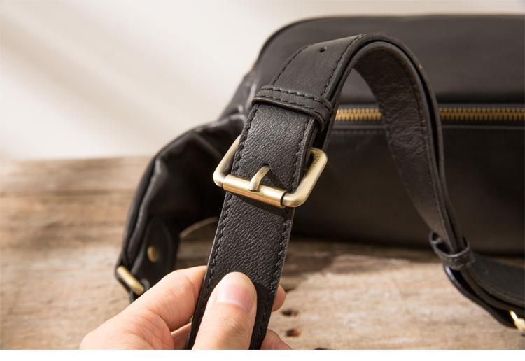 Leather Mens Fanny Pack Mens Waist Bag Hip Pack Black Belt Bag For Men –  iwalletsmen