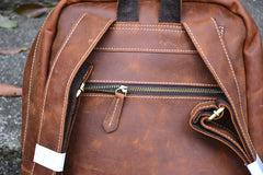 Vintage Leather Men's 13inch Computer Backpack Travel Backpack For Men