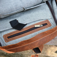 Vintage Leather Men's 13inch Computer Backpack Travel Backpack For Men