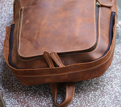 Vintage Leather Men's 13inch Computer Backpack Travel Backpack For Men