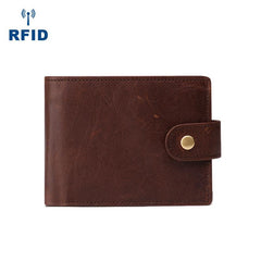 Small Trifold Leather Mens Wallet Brown Wallet Trifold Wallet Driver's License Wallet for Men