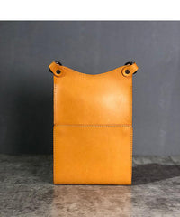 Cool Tan LEATHER MEN'S Small Messenger Bag Waist BAG Belt pouch Green Belt Bag FOR MEN
