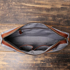 Vintage Mens Womens Leather Large Brown Tote Handbag Shoulder Tote Purse Tote Messenger Bag For Men