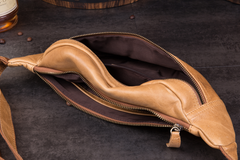Vintage Leather Fanny Pack Mens Waist Bag Hip Pack Belt Bag Bumbag for Men