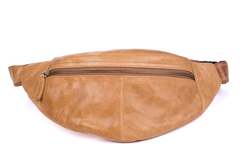 Vintage Leather Fanny Pack Mens Waist Bag Hip Pack Belt Bag Bumbag for Men