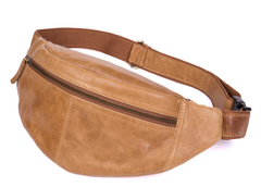 Vintage Leather Fanny Pack Mens Waist Bag Hip Pack Belt Bag Bumbag for Men