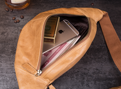 Vintage Leather Fanny Pack Mens Waist Bag Hip Pack Belt Bag Bumbag for Men
