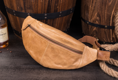 Vintage Leather Fanny Pack Mens Waist Bag Hip Pack Belt Bag Bumbag for Men