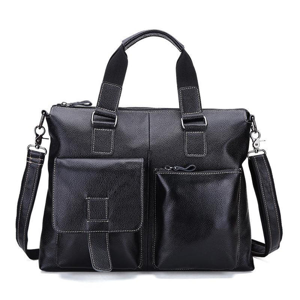 Leather Mens Black Briefcase Business Briefcase Brown Professional Briefcase For Men