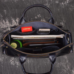 Vintage Leather Brown Mens Professional Briefcase 13‘’ Laptop Briefcase Business Bag For Men