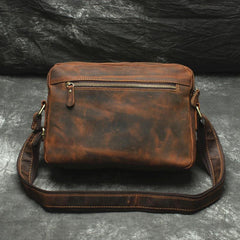Vintage Leather Men Brown Small Messenger Bag Shoulder Bag Small Side Bag For Men
