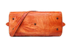 Vintage Leather Mens Large Weekender Bag Travel Bag Duffle Bags