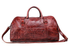 Vintage Leather Mens Large Weekender Bag Travel Bag Duffle Bags
