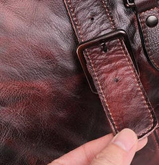 Vintage Leather Mens Large Weekender Bag Travel Bag Duffle Bags