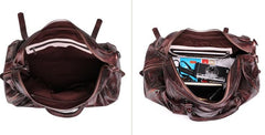 Vintage Leather Mens Large Weekender Bag Travel Bag Duffle Bags