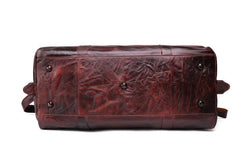 Vintage Leather Mens Large Weekender Bag Travel Bag Duffle Bags