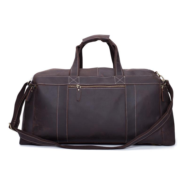 Vintage Leather Mens Overnight Bag Brown Weekender Bag Travel Bag Duff Ichainwallets 