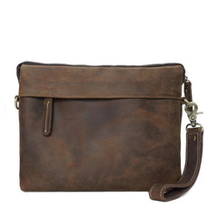 Leather Mens Brown Cool Small Messenger Bags Vintage Side Bag For Men