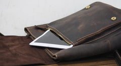 Vintage Mens Leather School Backpacks Laptop Backpack Travel Leather Backpack for Men