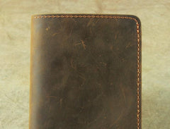 Vintage Mens Leather Slim Bifold Small Wallet Cool billfold Slim Small Wallet for Men