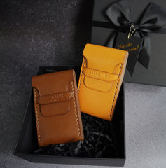 Wooden Black Leather 20pcs Slim Cigarette Case Custom Slim Cigarette Holder for Women