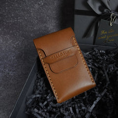 Wooden Coffee Leather 20pcs Slim Cigarette Case Custom Slim Cigarette Holder for Women